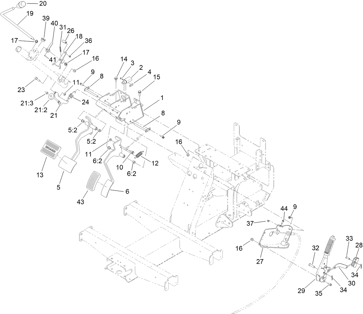 Pedal and Control Assembly