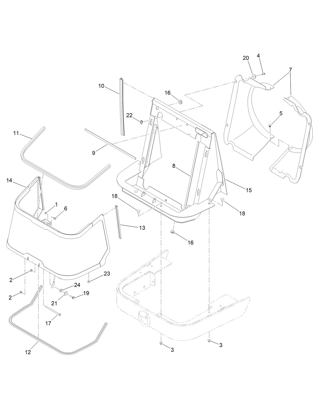 Screen and Support Assembly
