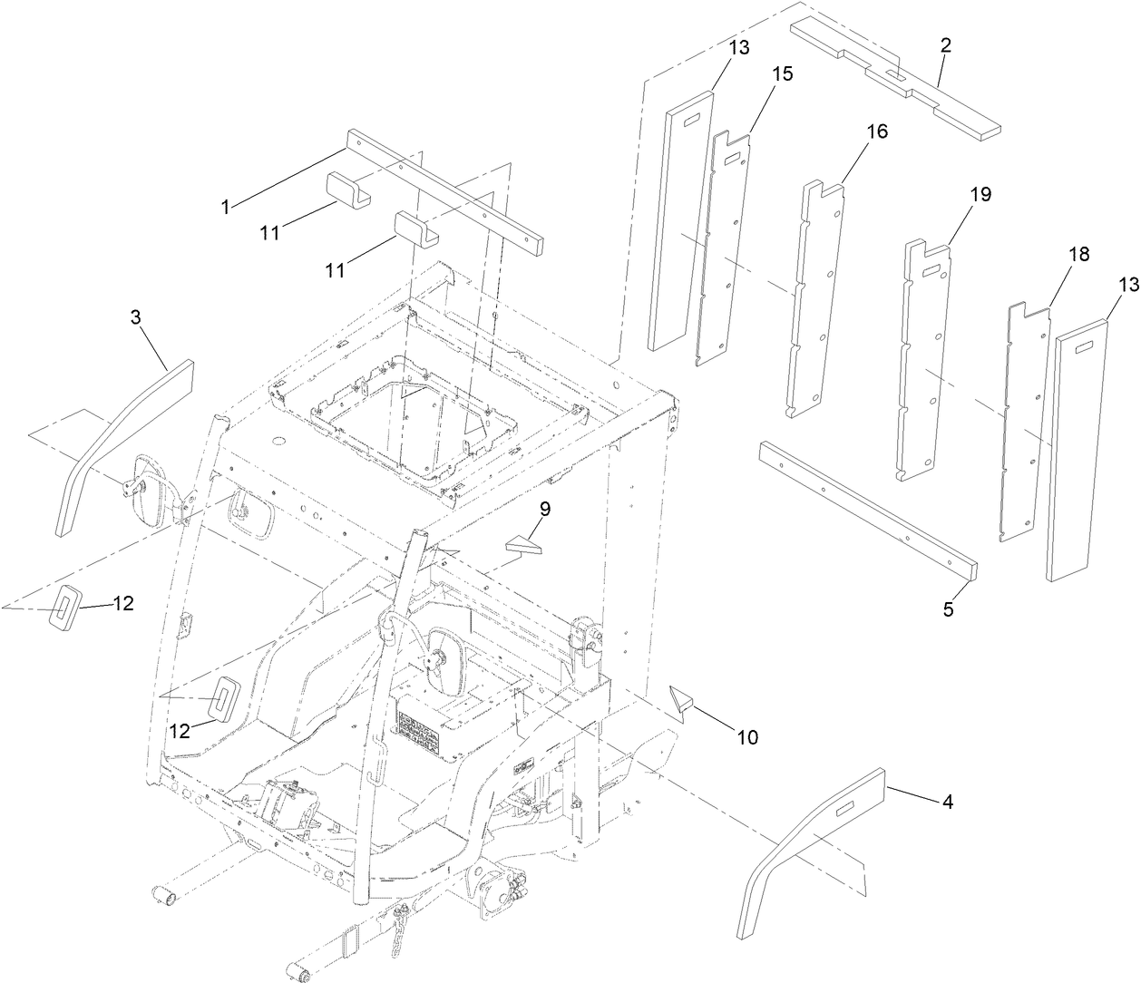 Cab Sound Reduction Assembly