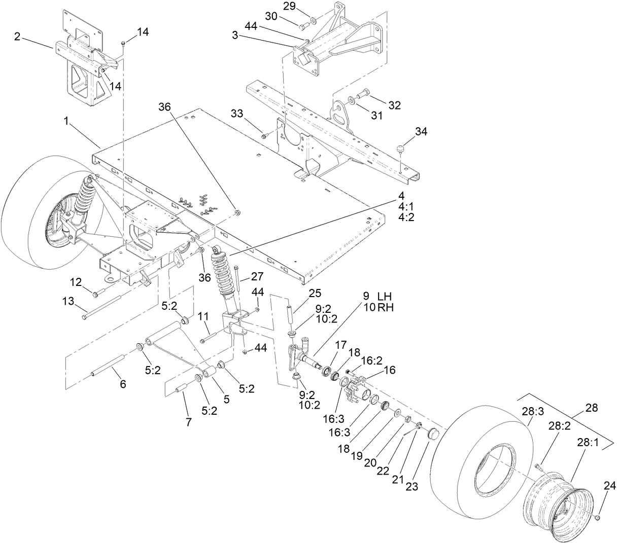 Front Frame and Suspension Assembly