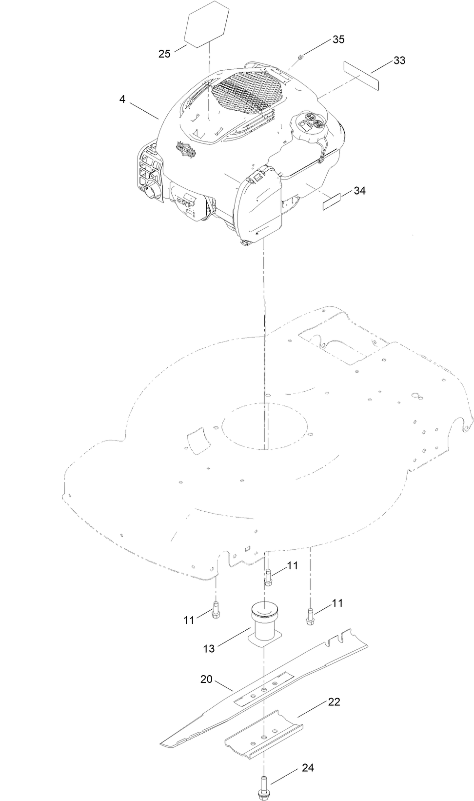 Engine and Blade Assembly