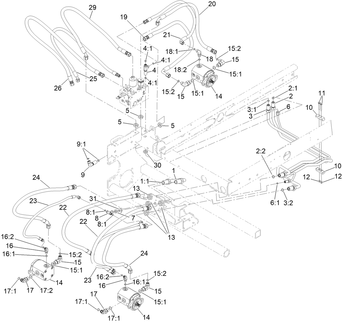 Hydraulic Mow Circuit Assembly