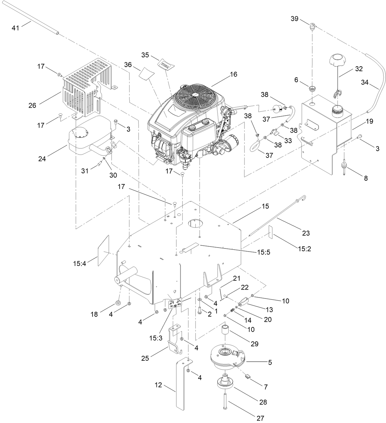 Engine and Frame Assembly