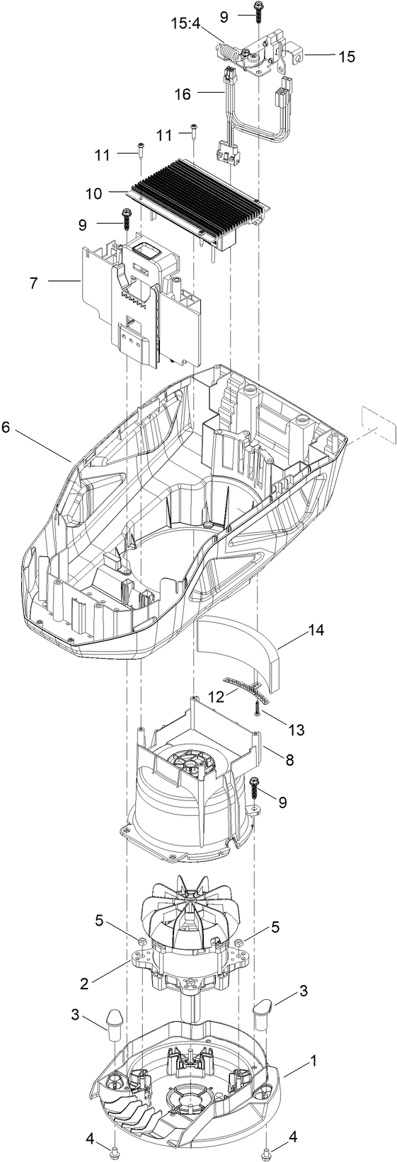Motor Module No. 144-6440 Lower Shroud Assembly