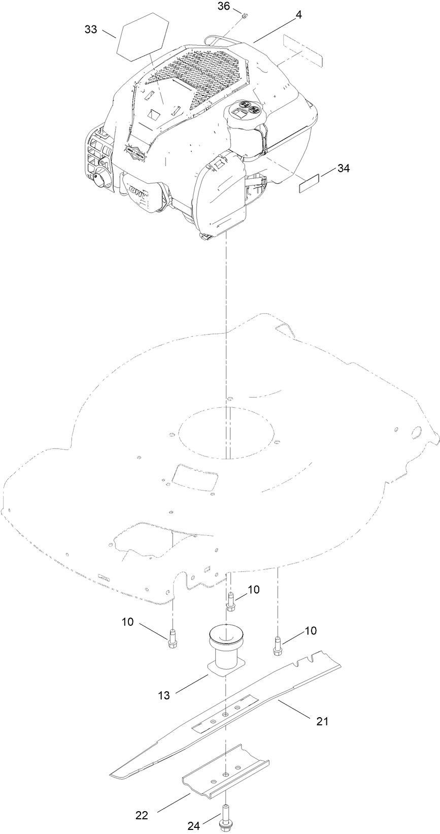 Engine and Blade Assembly