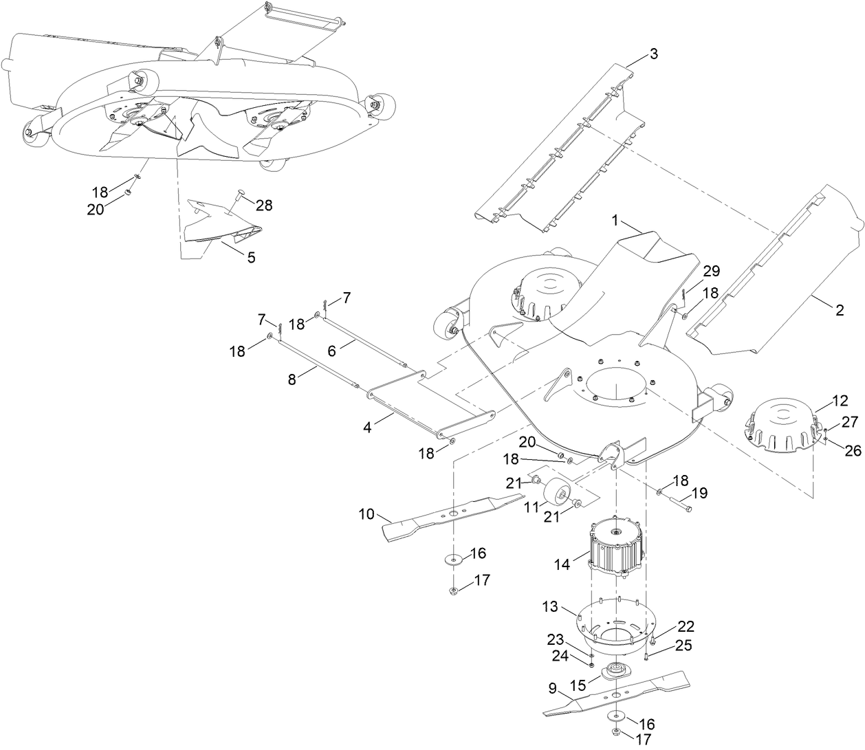Deck and Blade Assembly