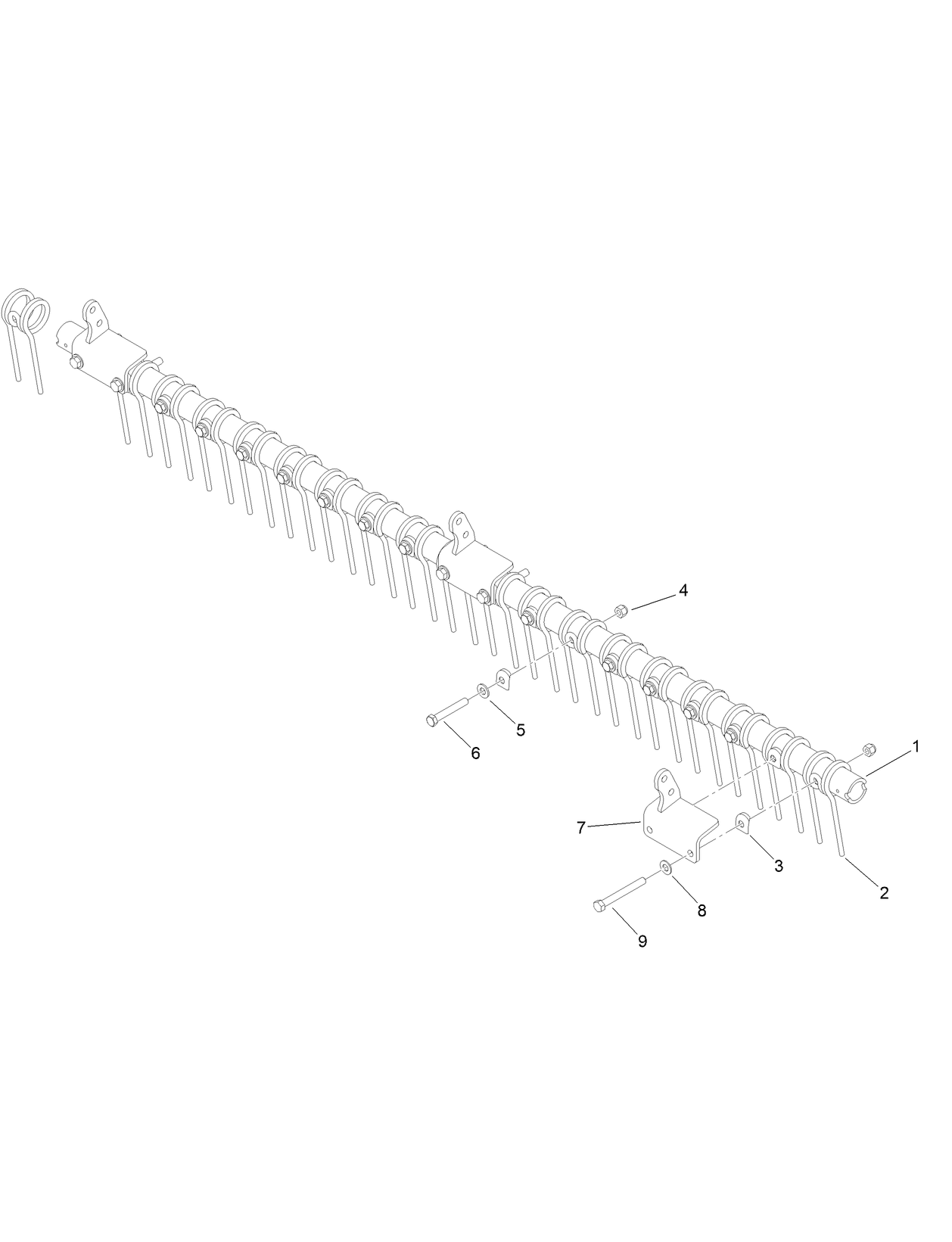 Spring Tine Bar Assembly No. 145-4210