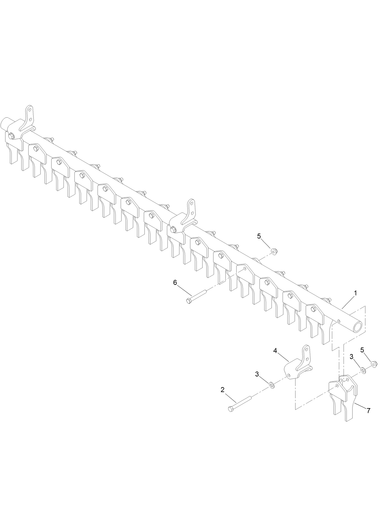 Tine Bar Assembly No. 145-7442
