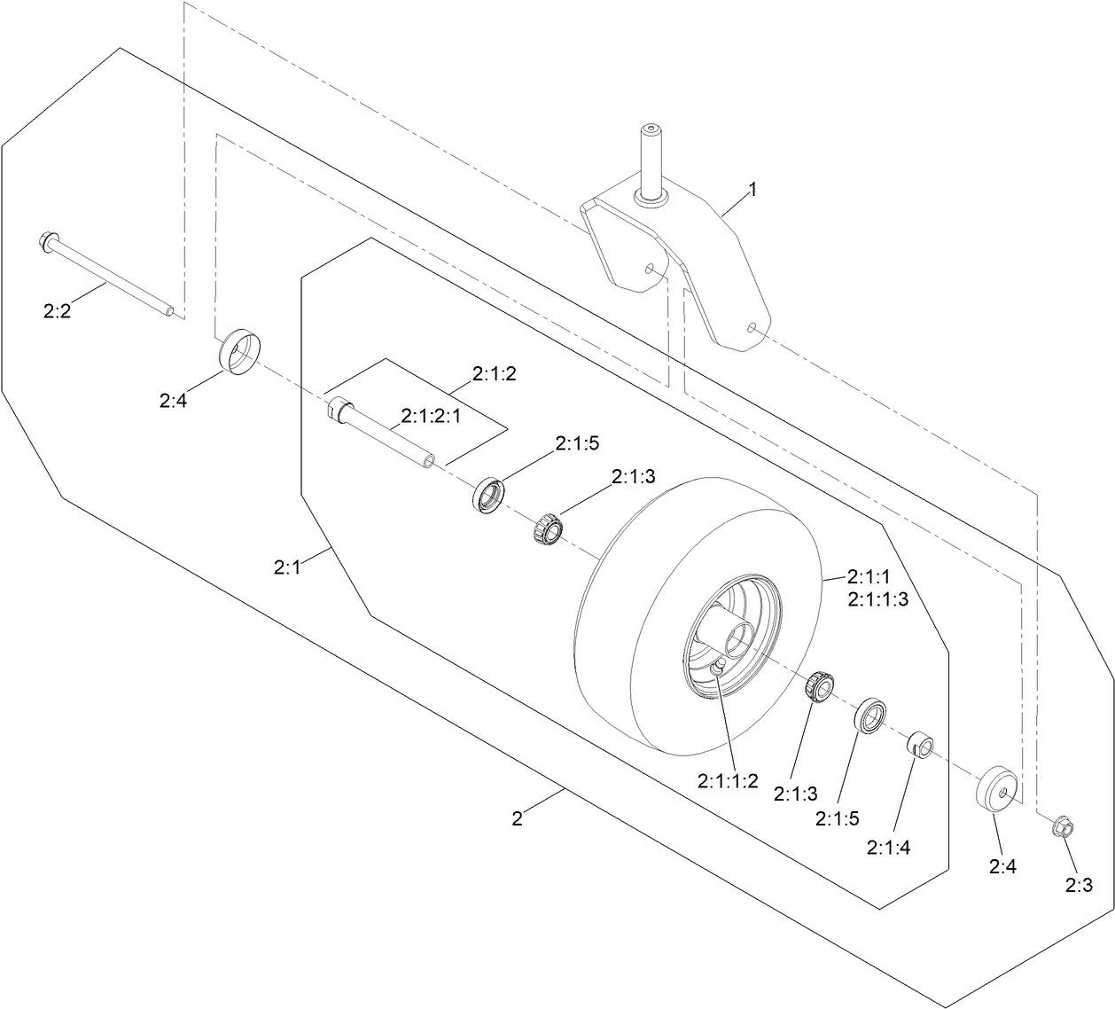 Caster Wheel and Fork Assembly