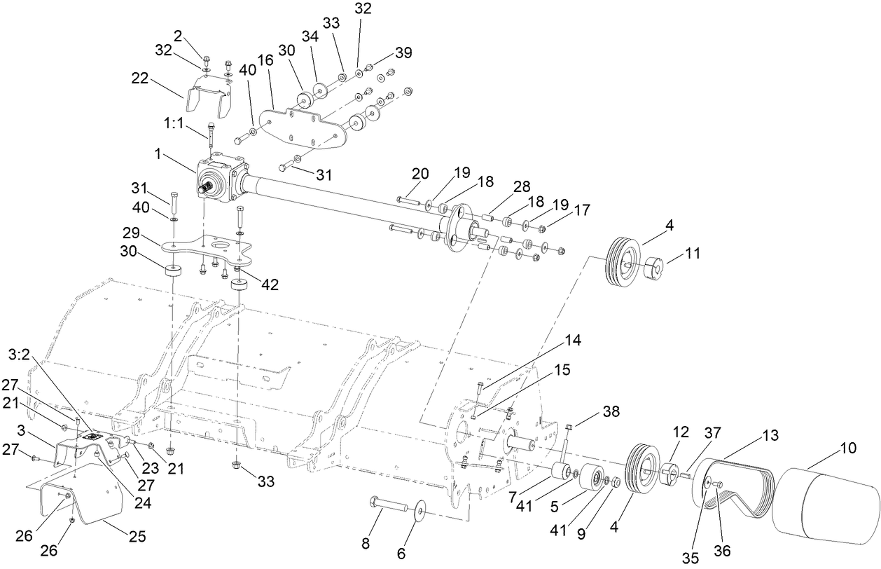 Gearbox and Belt Drive Assembly