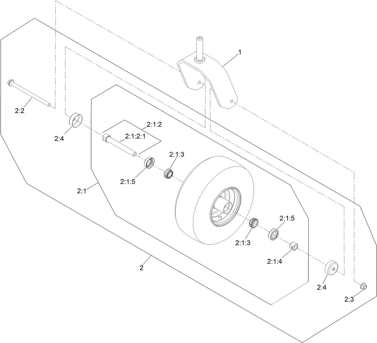 Caster Wheel and Fork Assembly