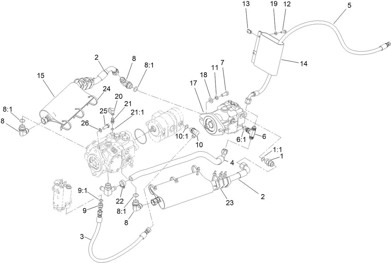 Hydraulic Plumbing Assembly