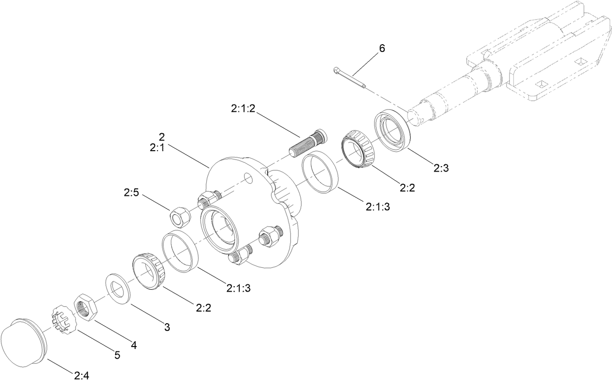 Hub and Axle Assembly No. 144-3630