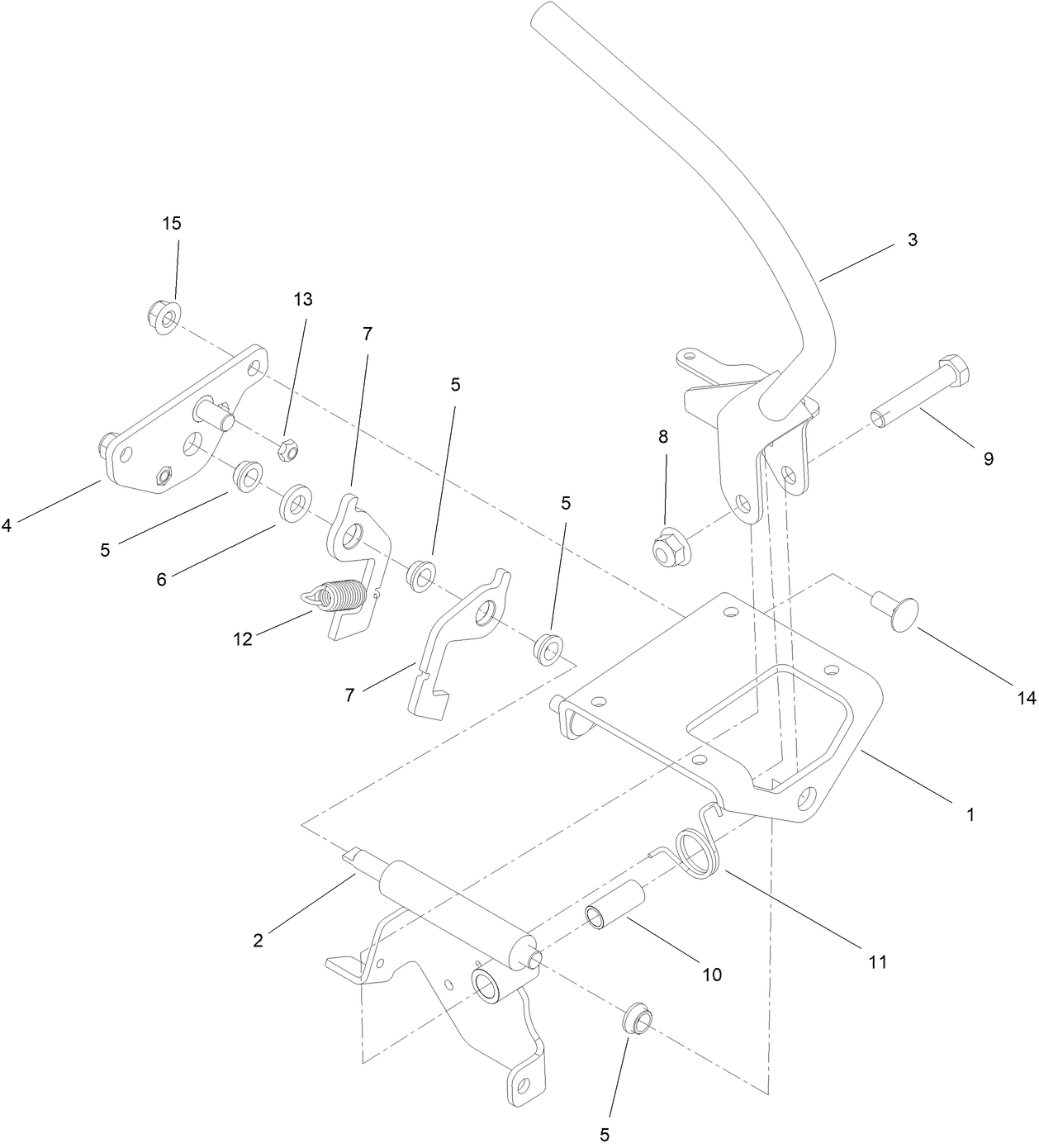 LH Control Handle Assembly No. 144-1421