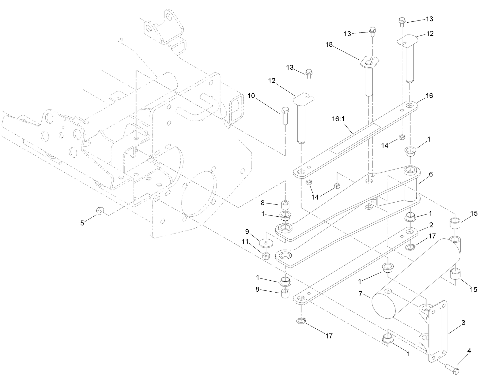 Scissor Frame and Link Assembly