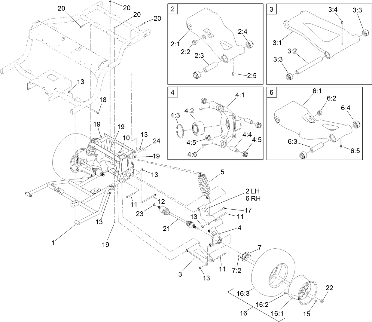 Rear Suspension and Subframe Assembly