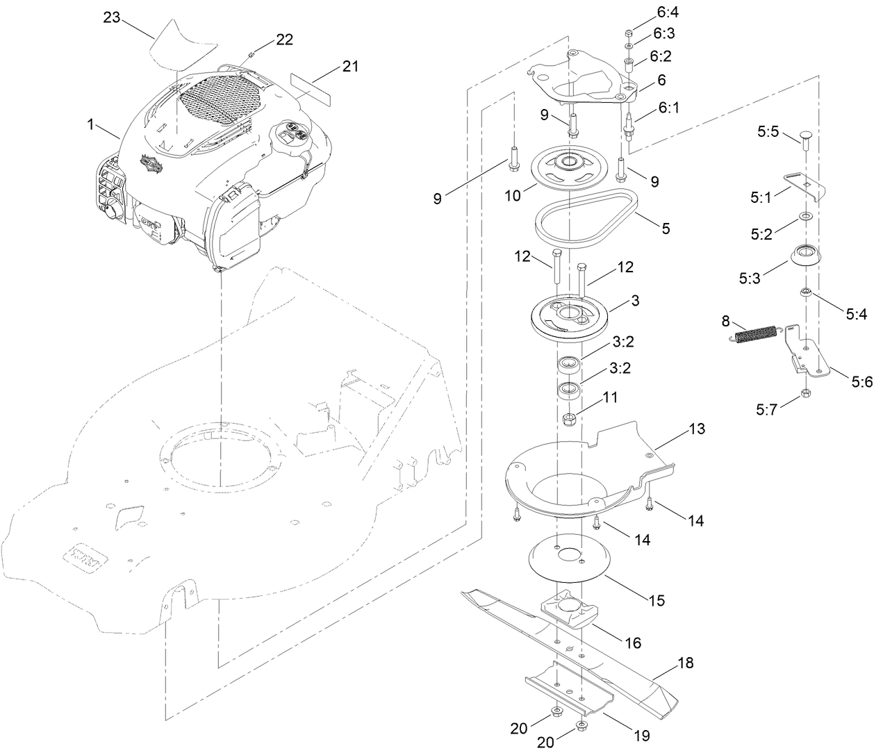 Engine and Blade Assembly