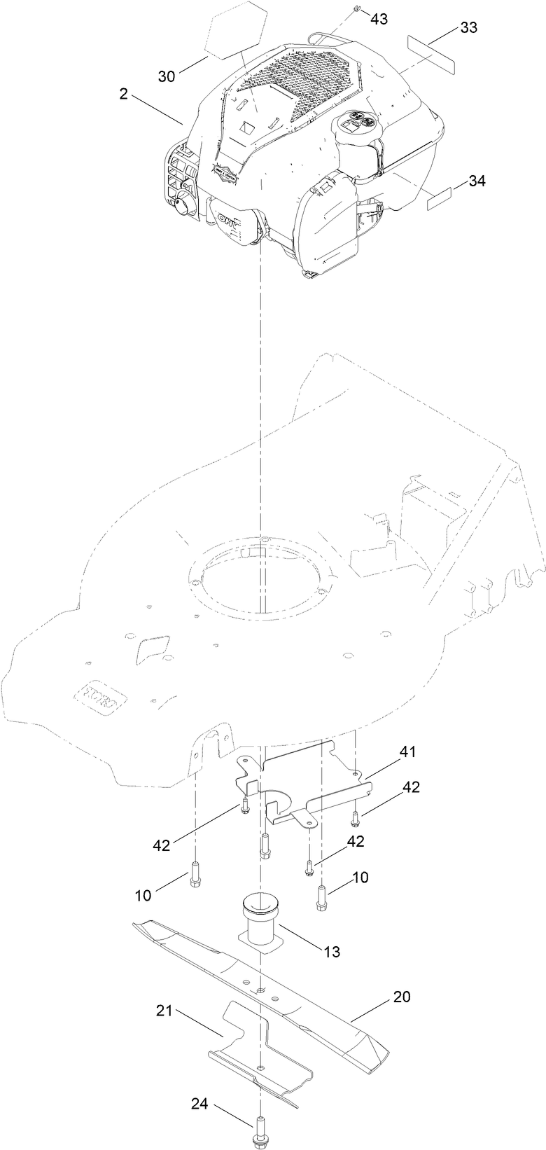 Engine and Blade Assembly