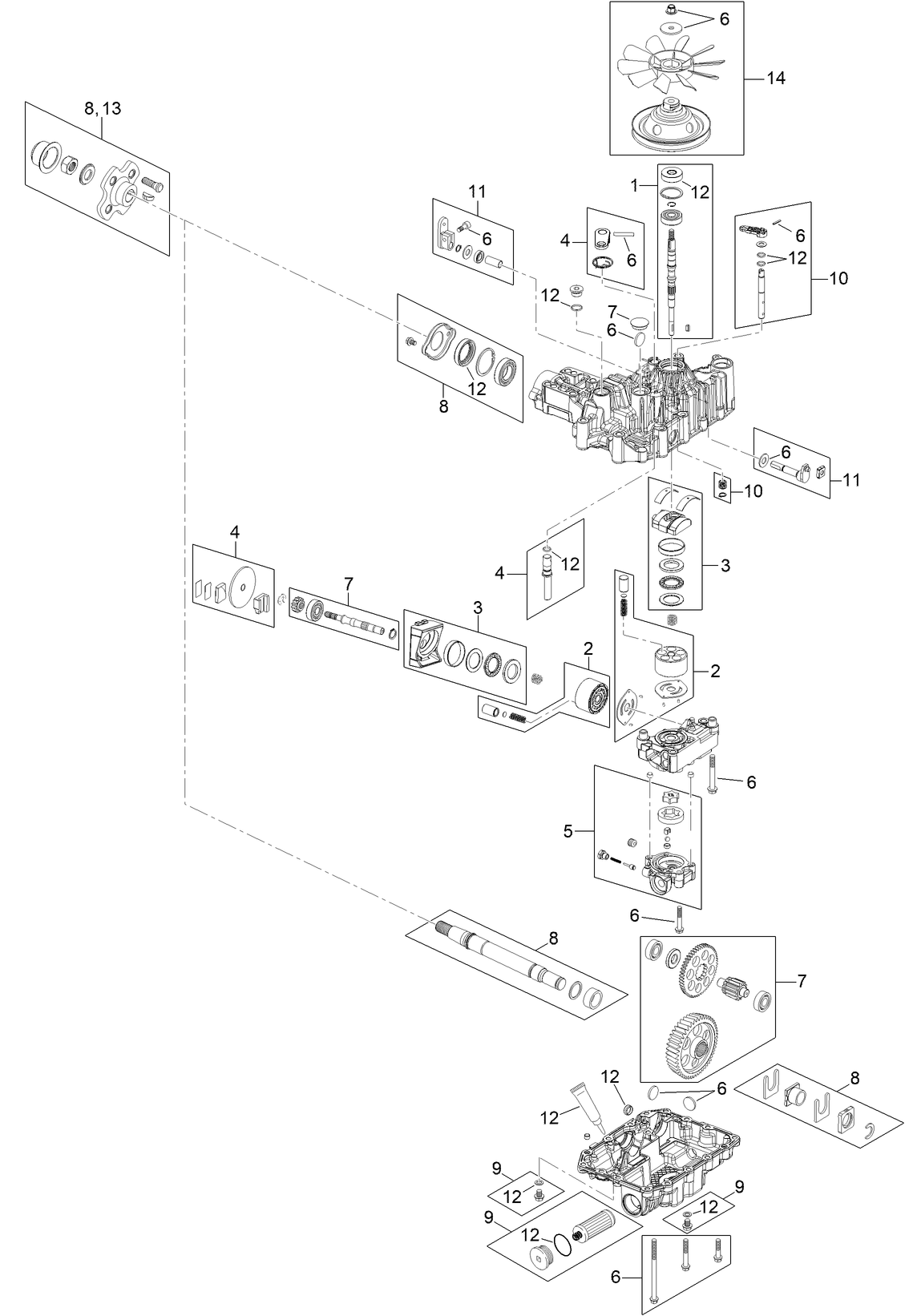 LH Transmission Assembly No. 127-4142