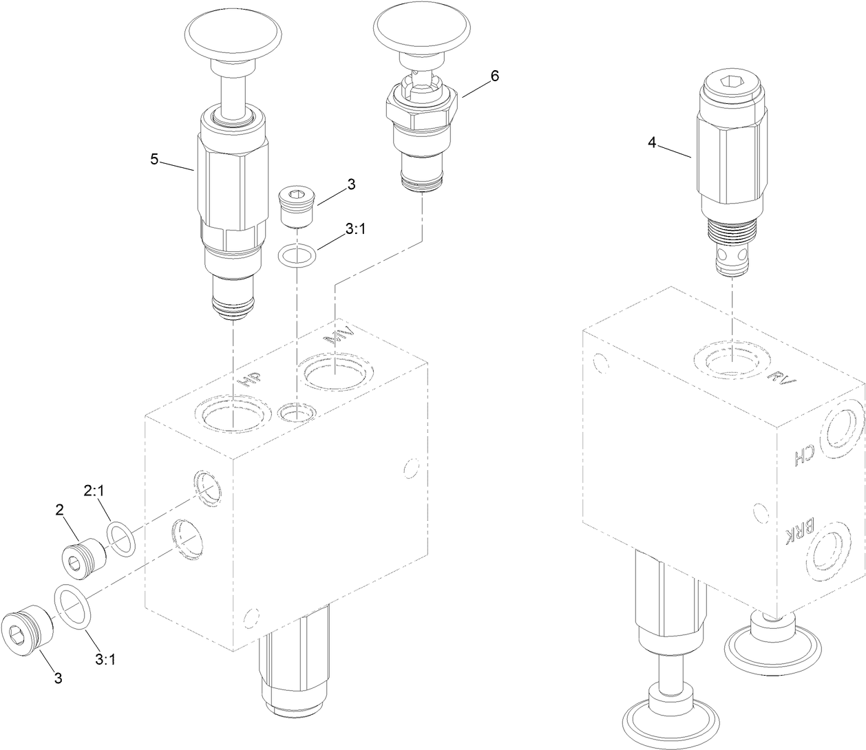 Hydraulic Parking Brake Manifold  Assembly No. 132-1399
