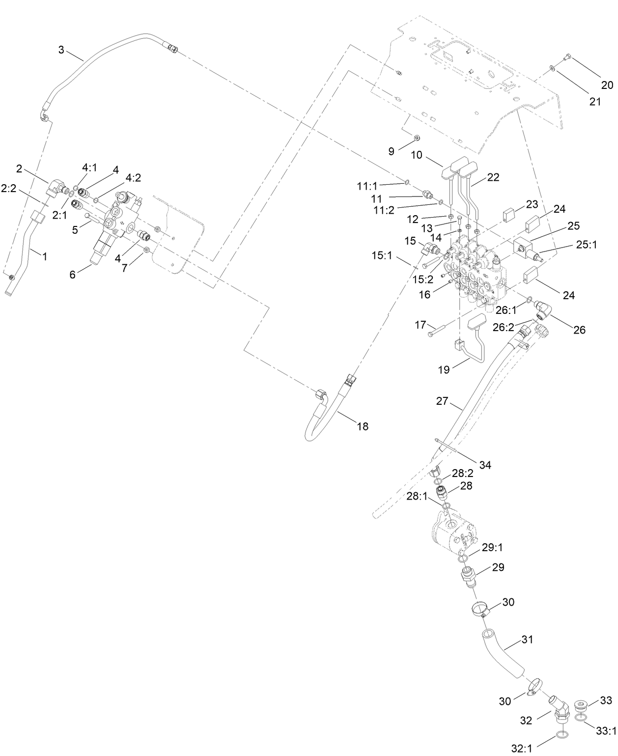 Auxiliary Hydraulic Valve Assembly