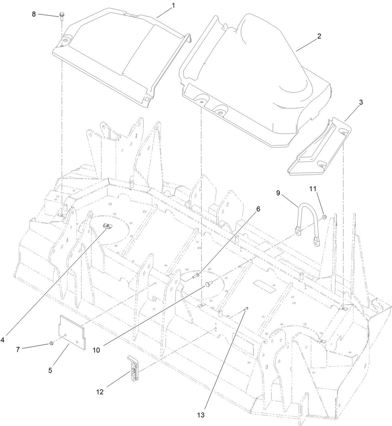 Right Hand Deck Belt Cover Assembly