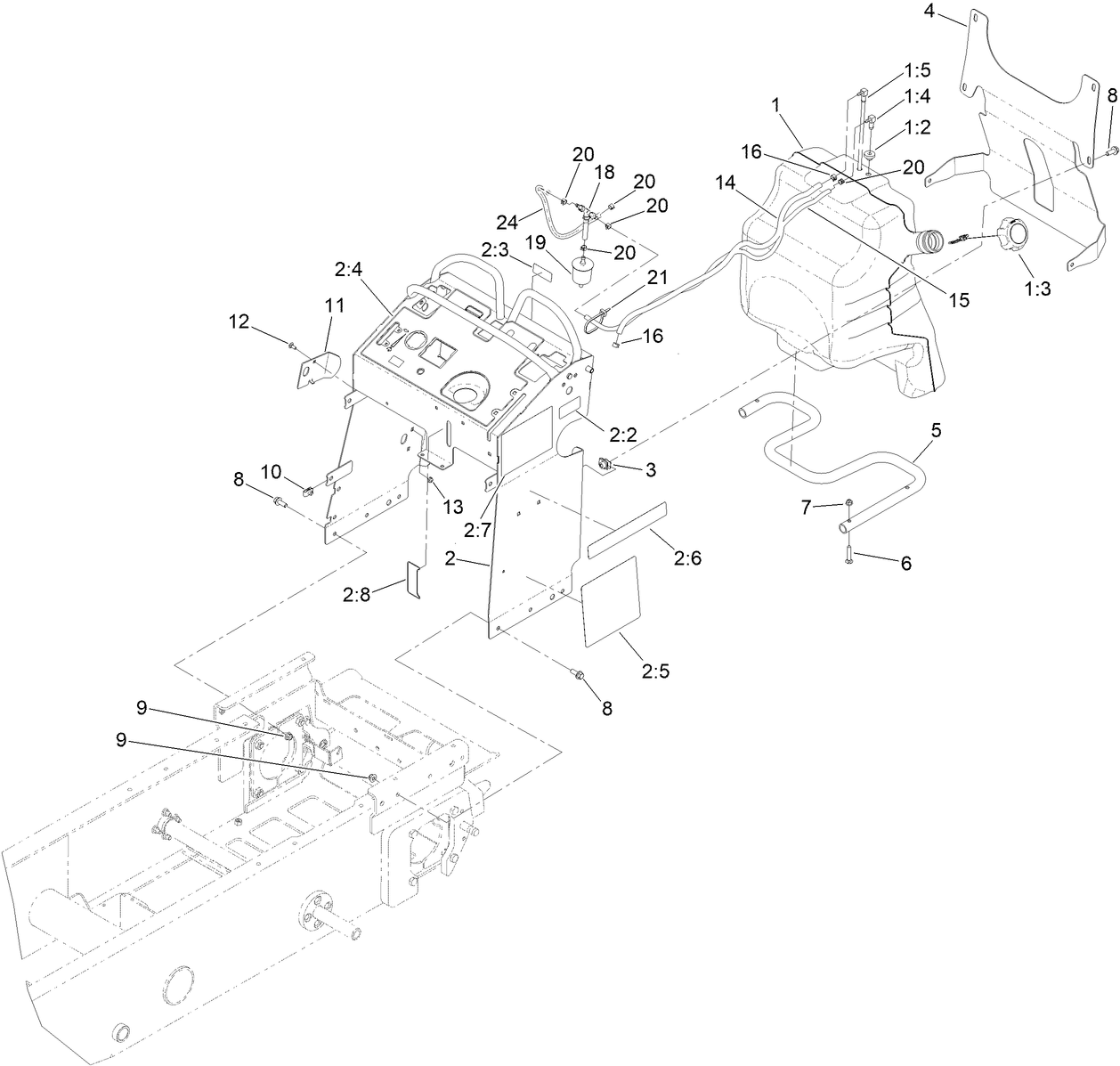 Fuel Tank and Tower Assembly