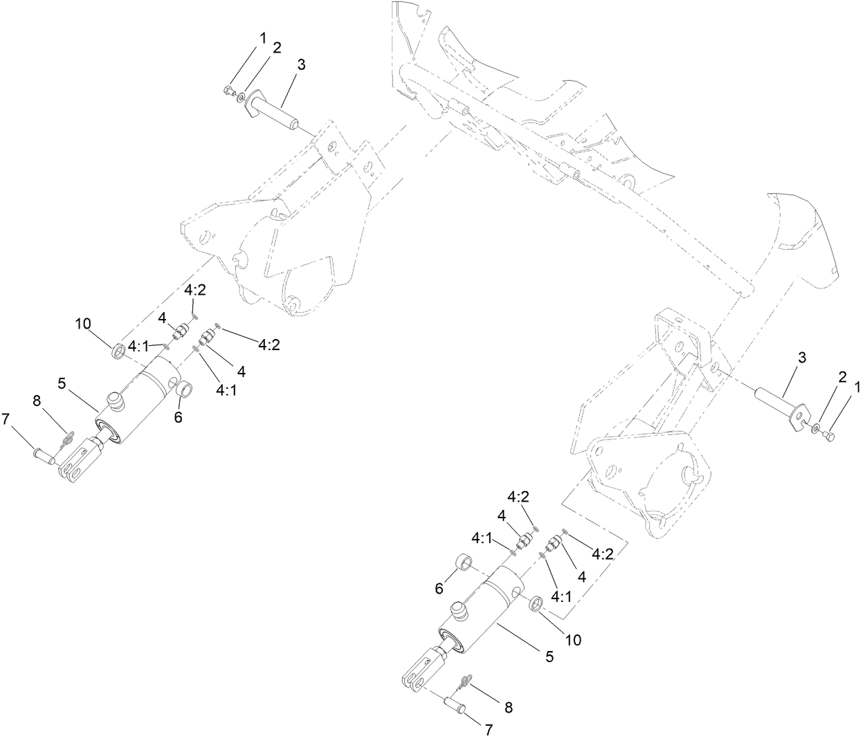 Right Hand and Left Hand Lift Cylinder Assembly