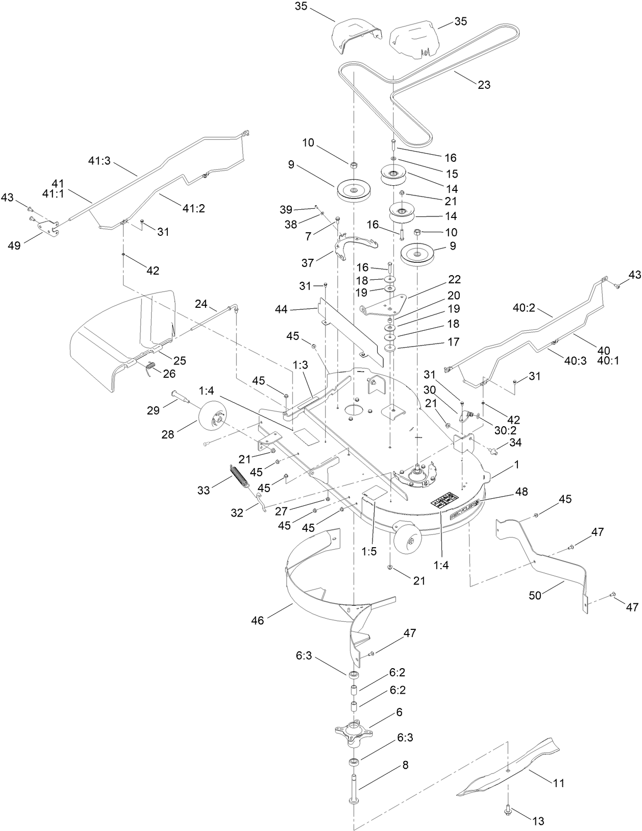 42in Deck and Decal Assembly