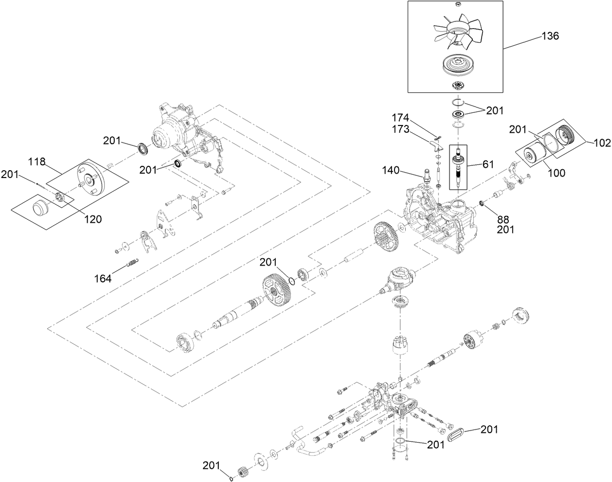 RH Transaxle Assembly No. 145-3695