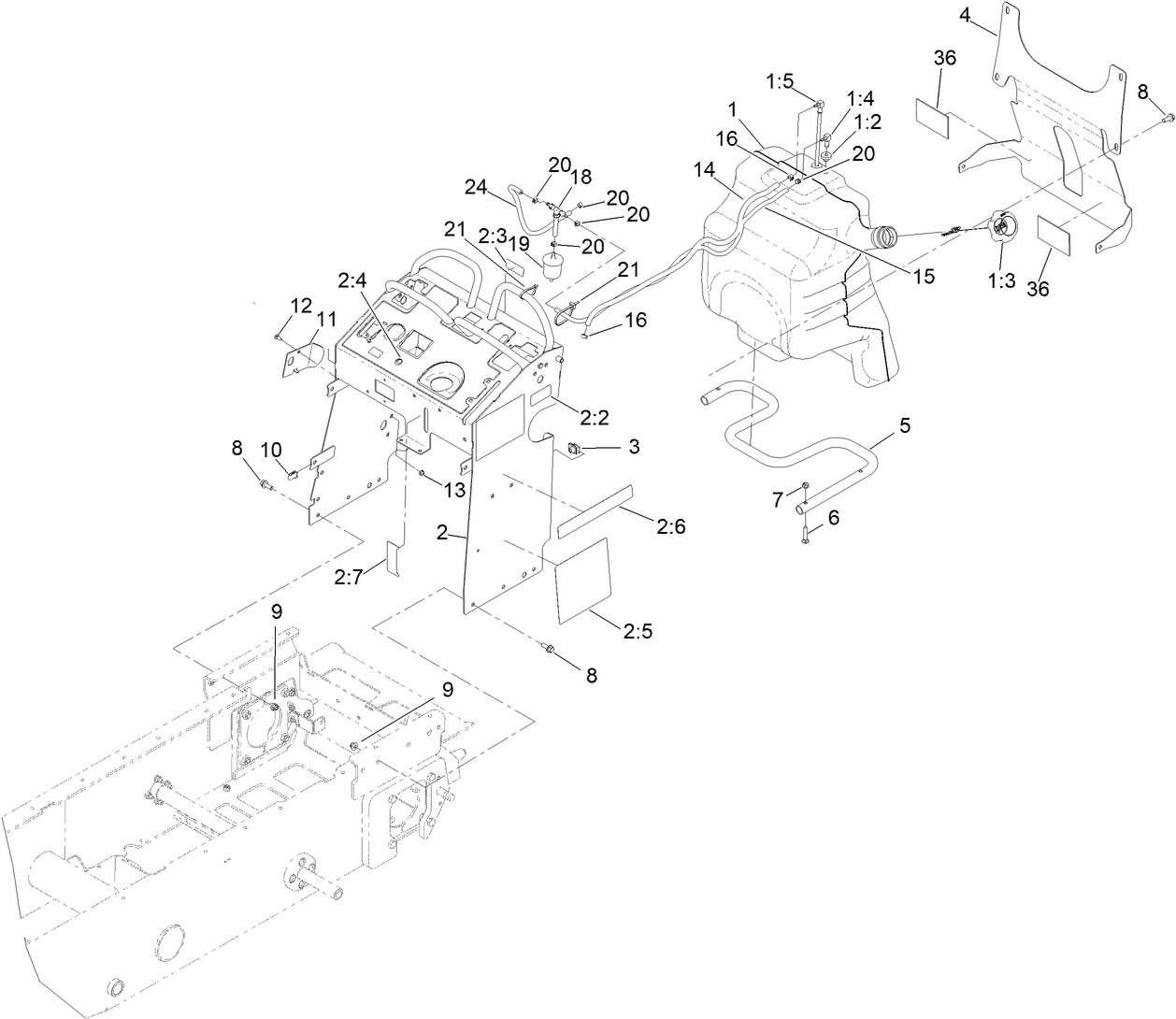 Fuel Tank and Tower Assembly