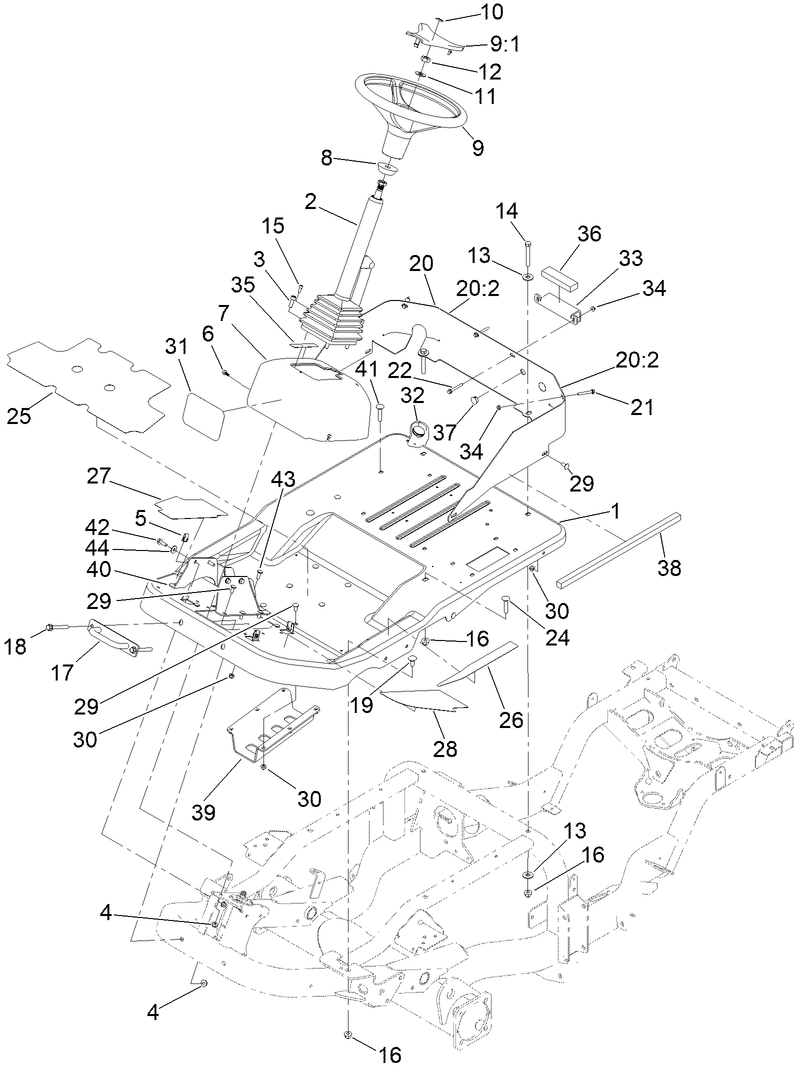 Platform, Steering and Console Assembly