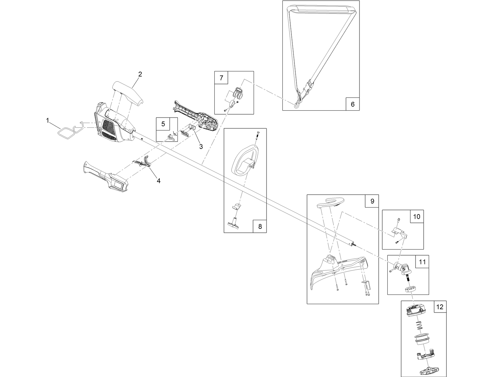 Revolution 60V String Trimmer Assembly
