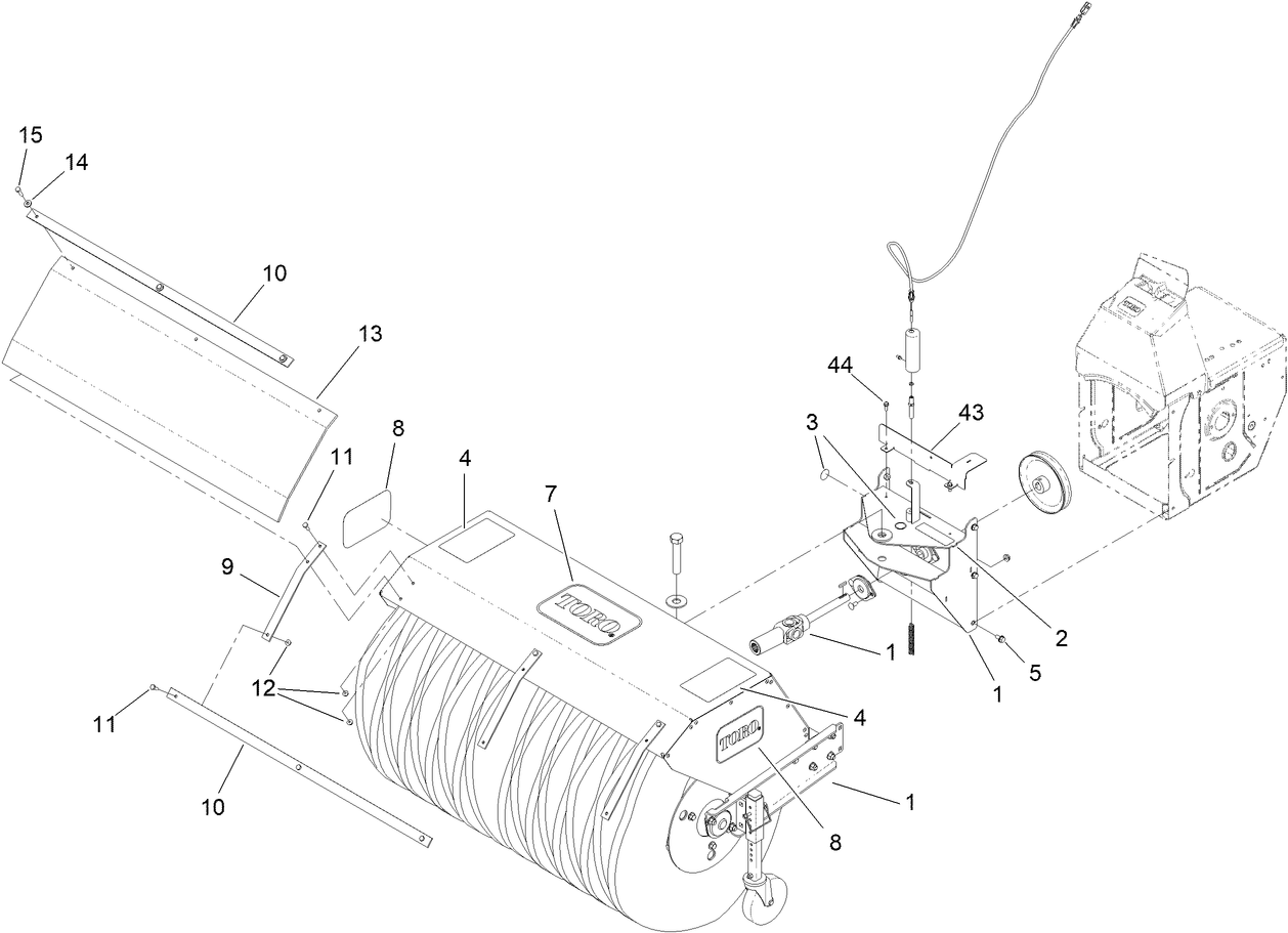 Broom and Deflector Assembly
