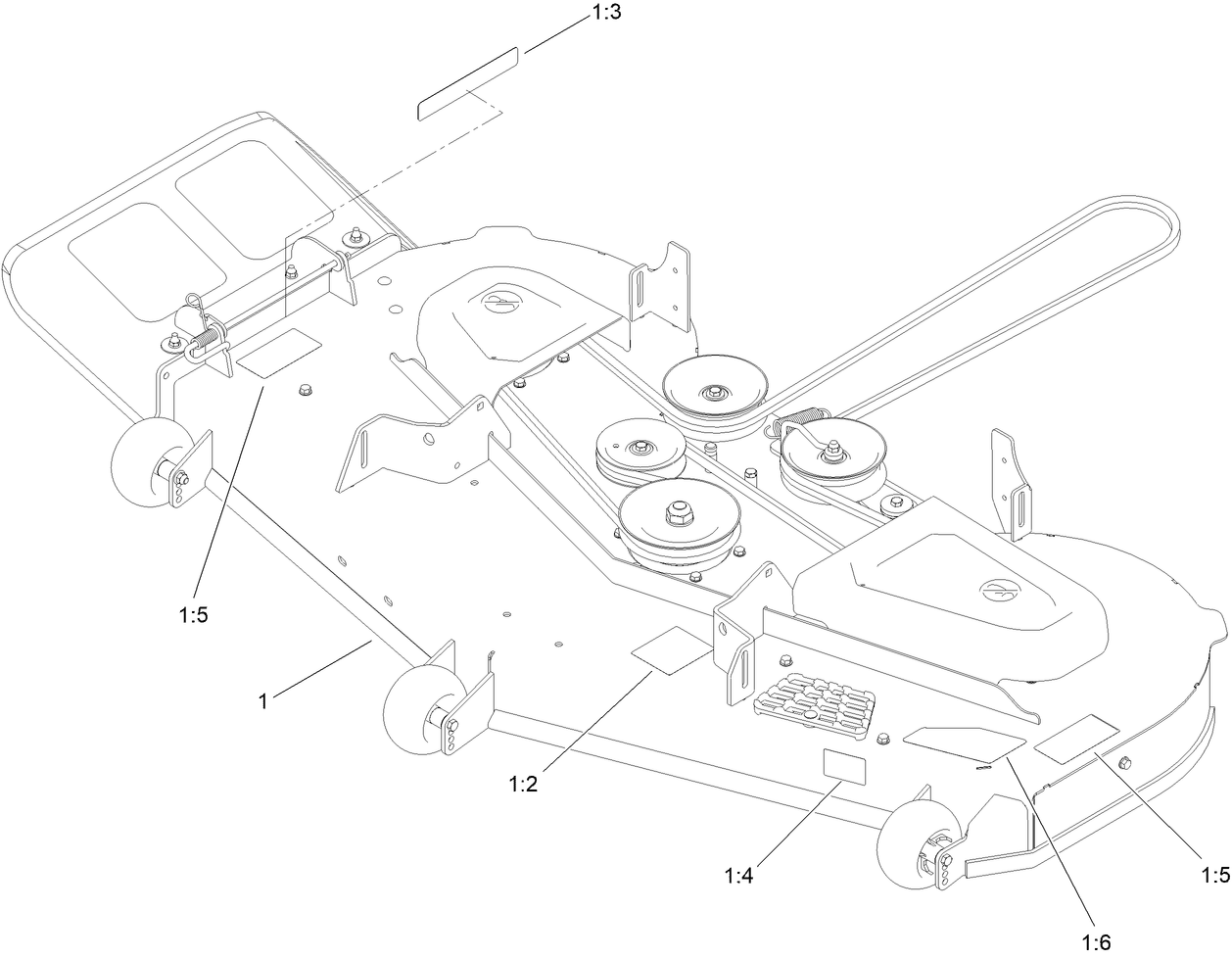 60in Deck Decal Assembly No. 145-4605