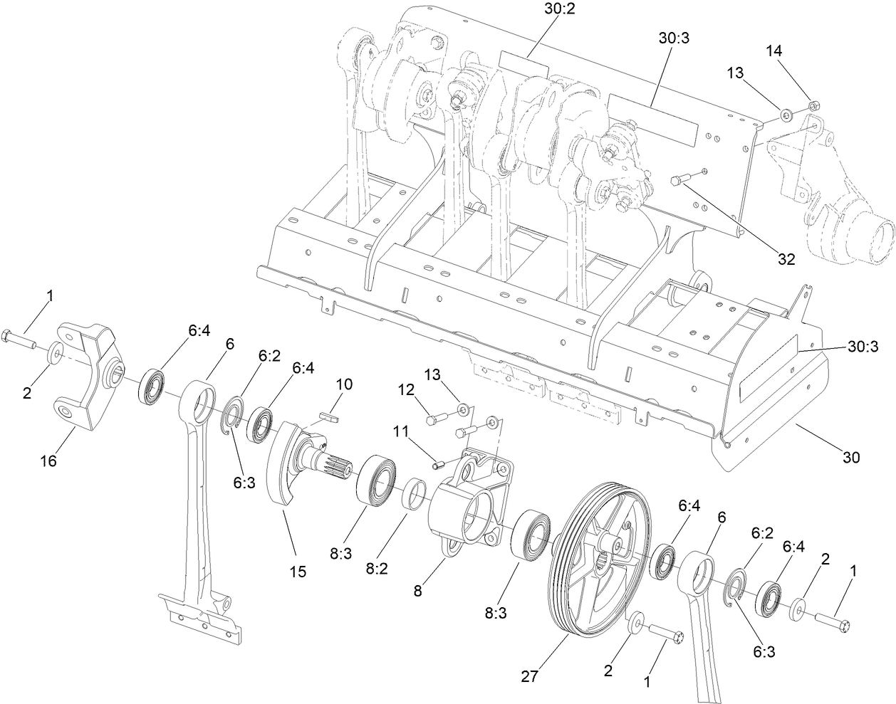 Right Hand No. 1 and No. 2 Crankarm Assembly