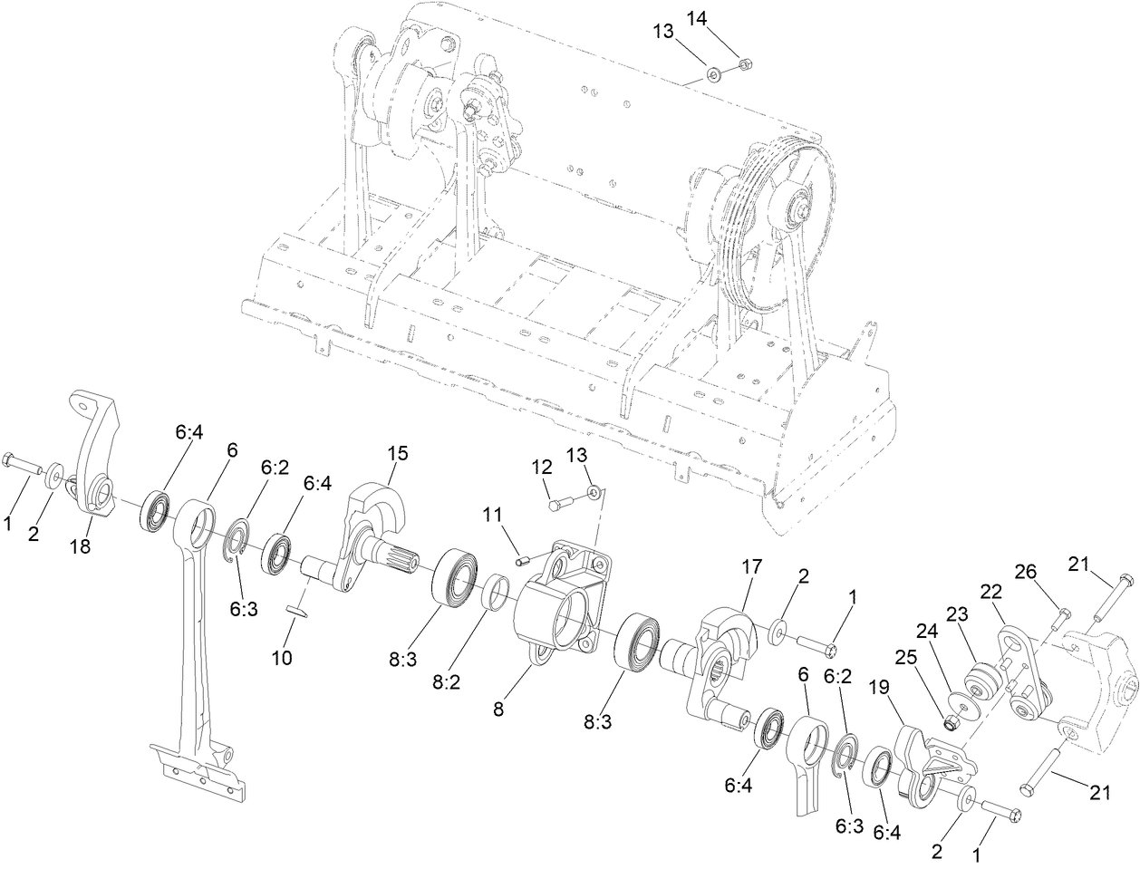 Right Hand No. 3 and No. 4 Crankarm Assembly