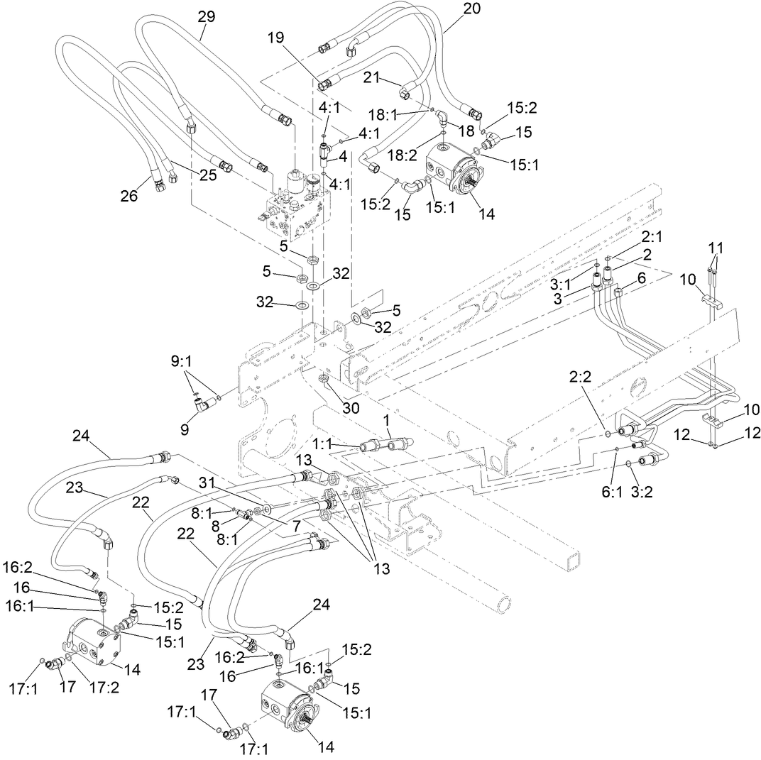 Hydraulic Mow Circuit Assembly