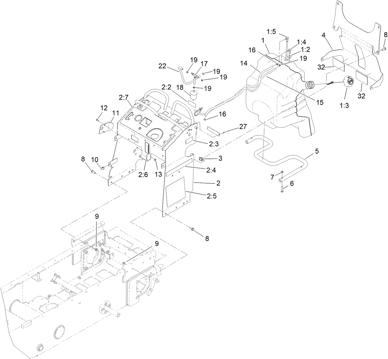 Fuel Tank and Tower Assembly