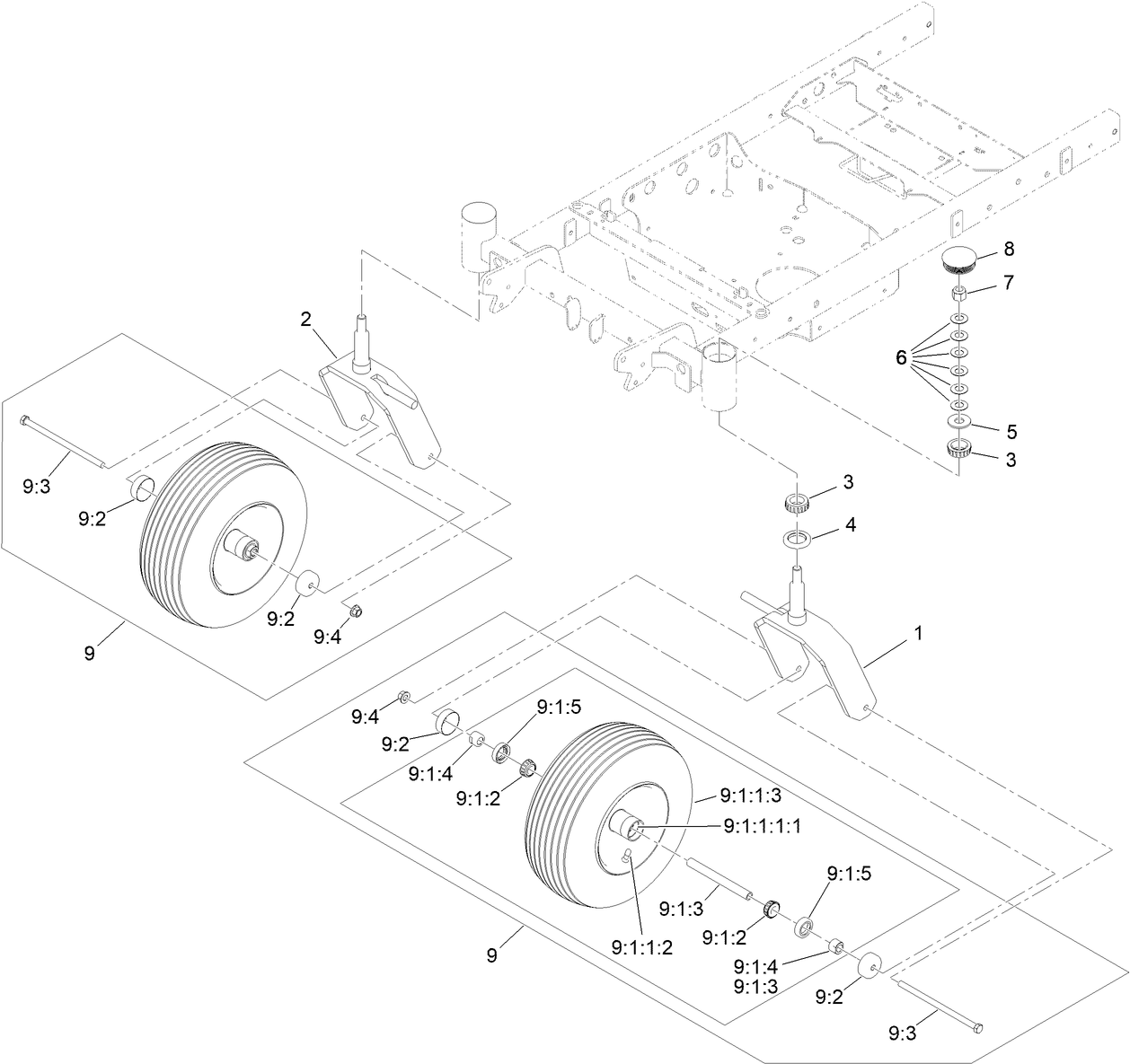 Caster Wheels Assembly