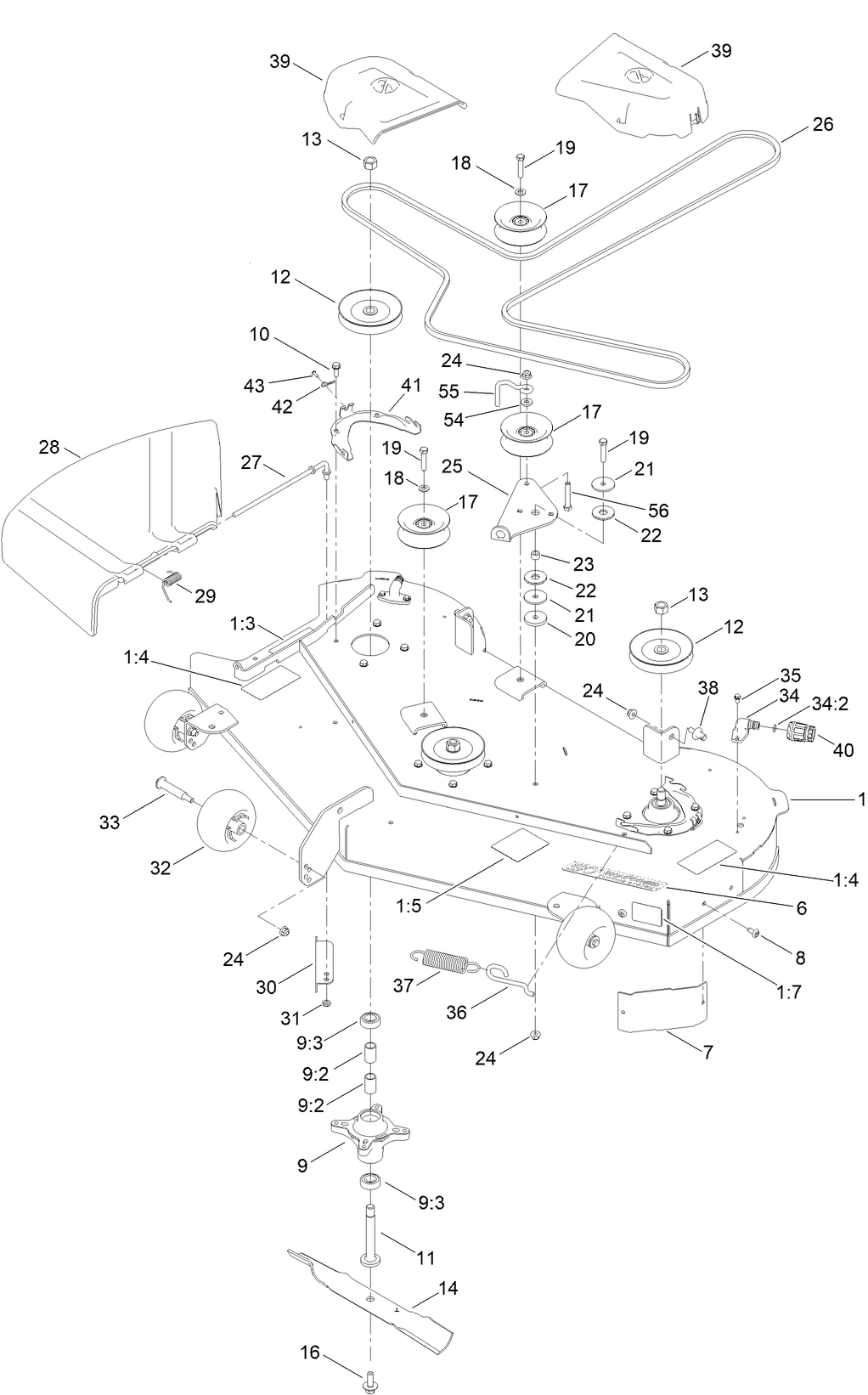 50in Deck and Decal Assembly