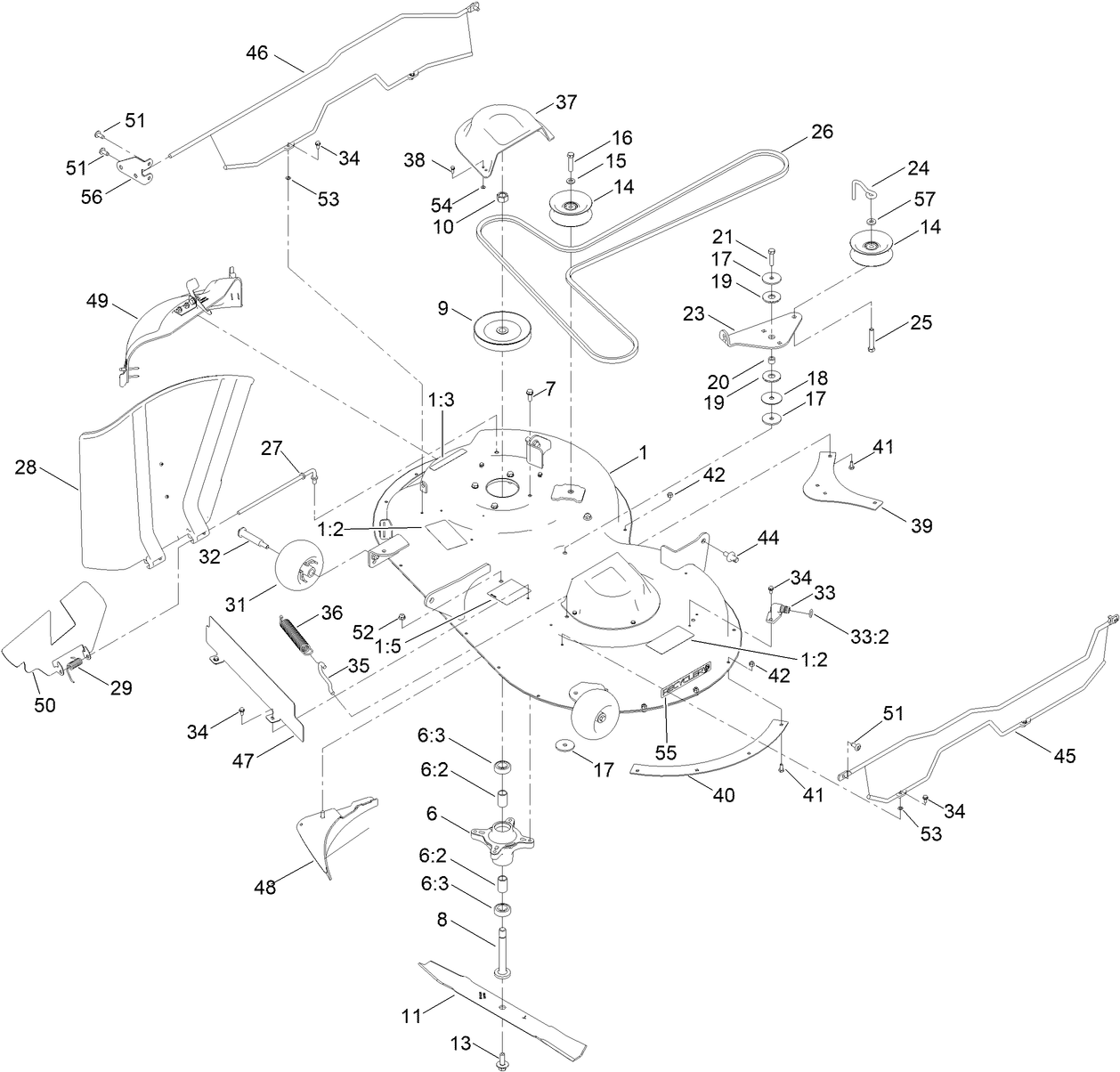 42in Deck and Decal Assembly