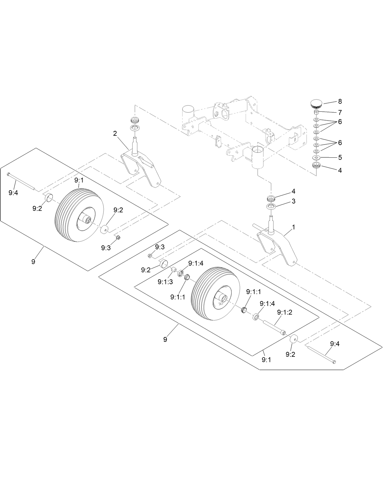 Caster Wheels Assembly