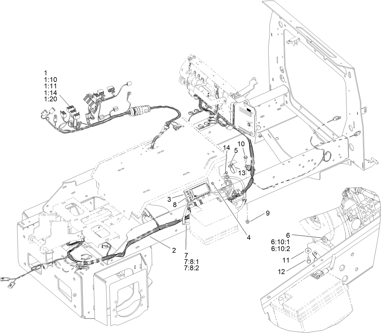 Console and Main Wiring Harness Assembly