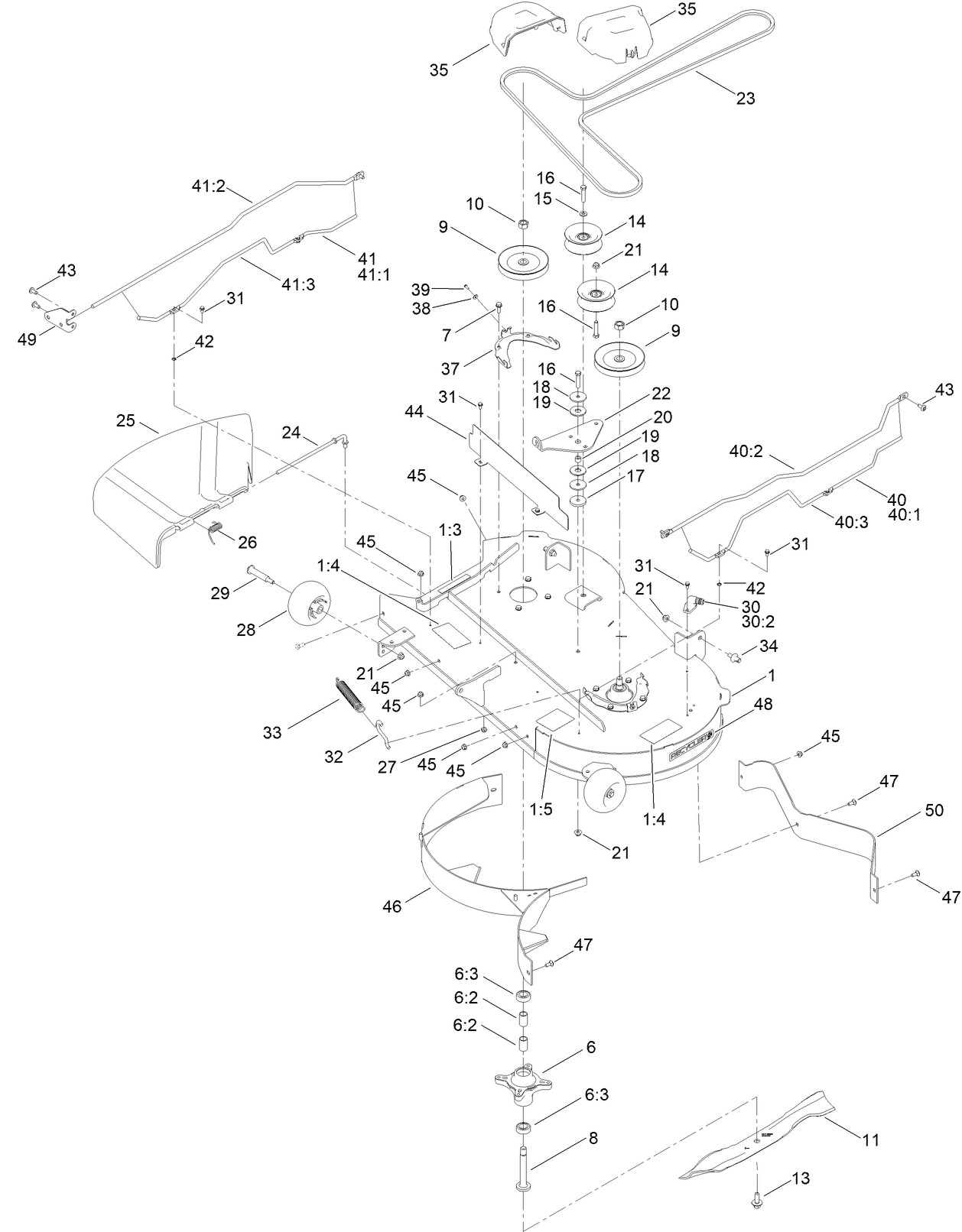 42in Deck and Decal Assembly
