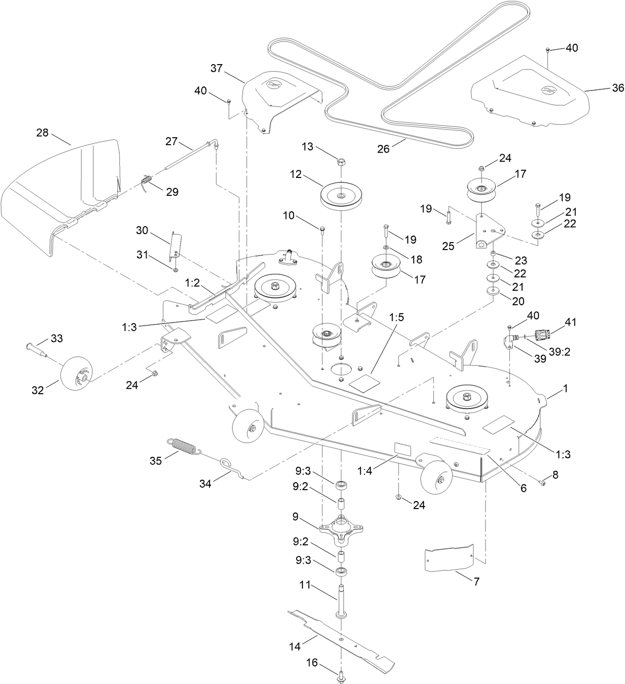 60in Deck and Decal Assembly