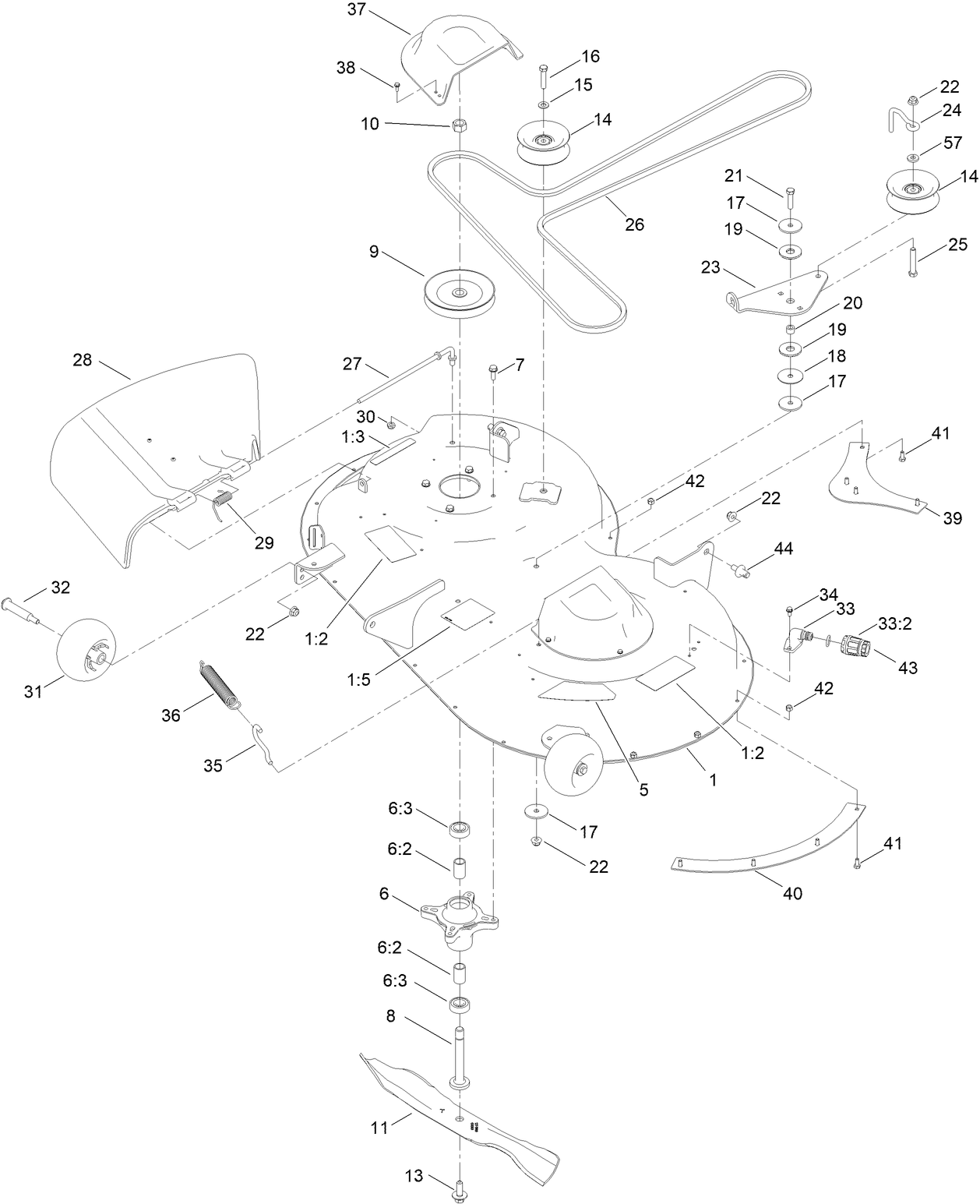 42in Deck and Decal Assembly