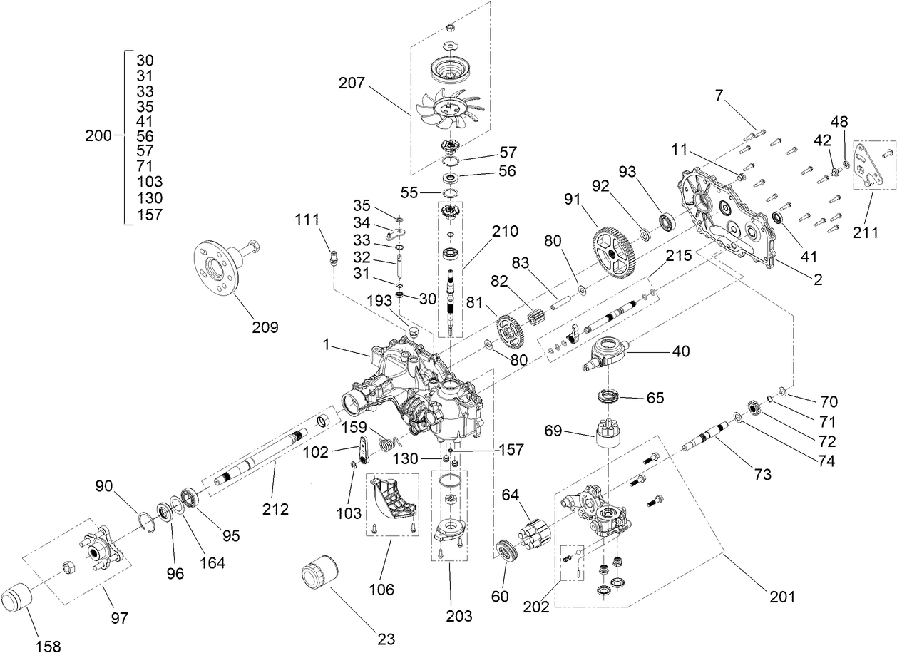 LH Transmission Assembly No. 147-0360