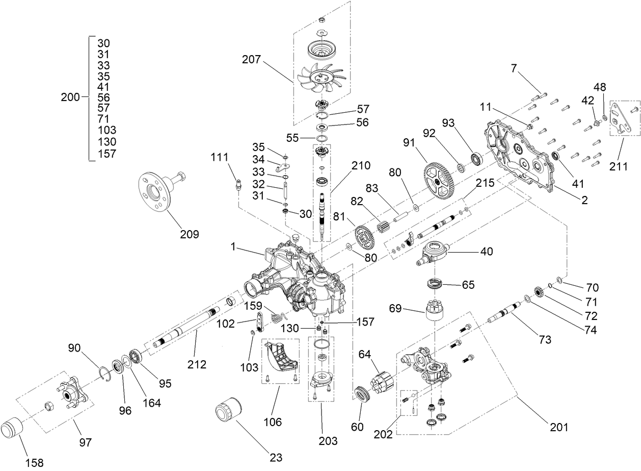 LH Transmission Assembly No. 147-0360