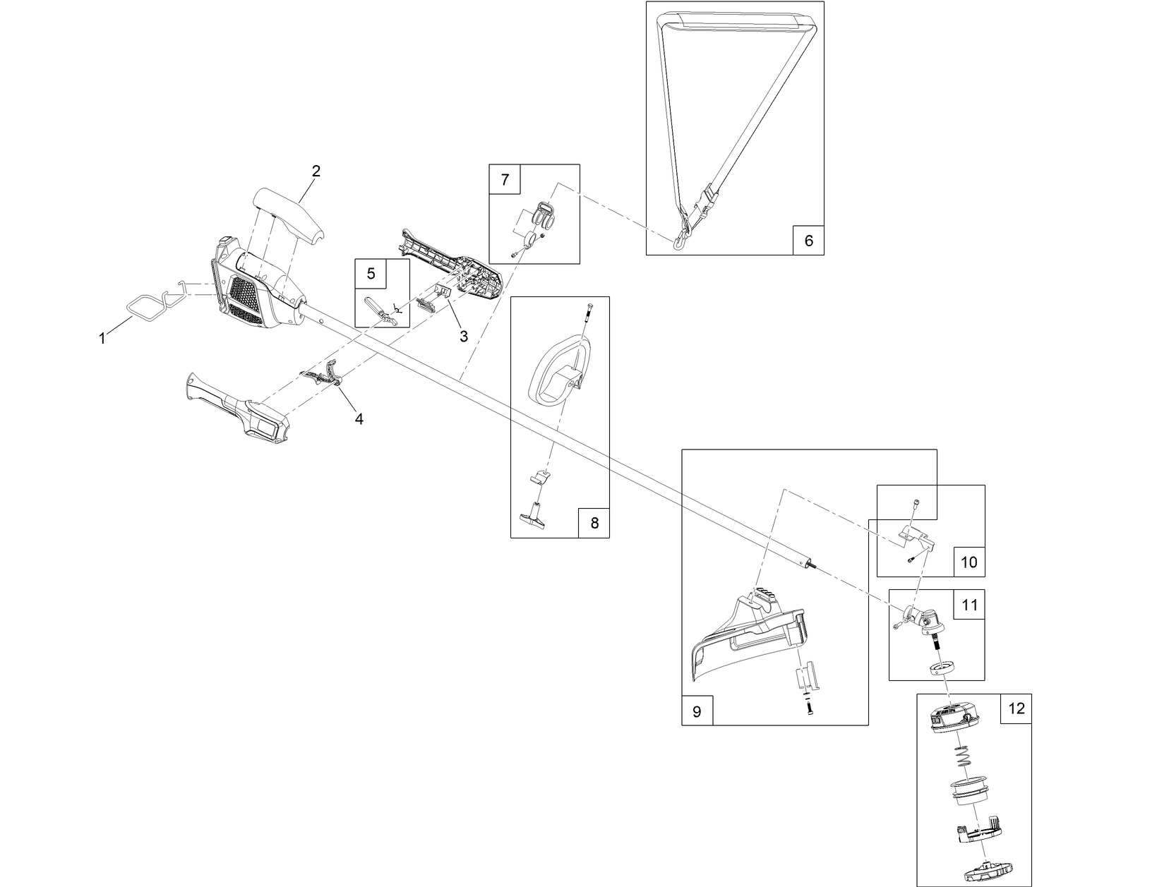 Revolution 60V String Trimmer Assembly